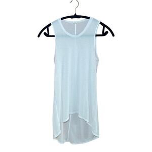 Helmut Lang - White Sheer Flowy Tank Top - Luxury XS